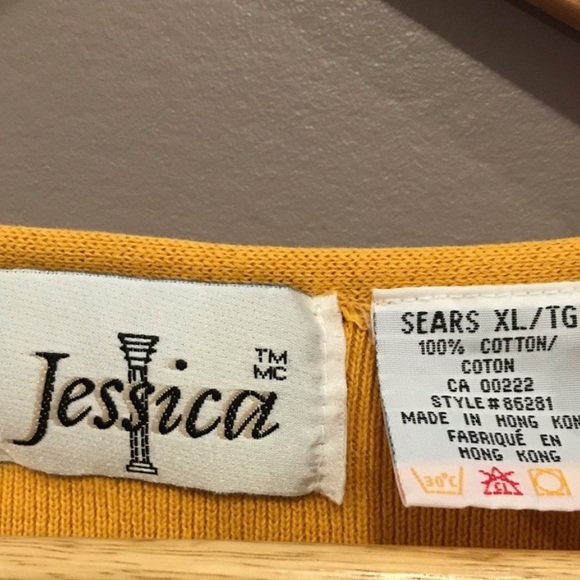 ❤️ mustard yellow vintage cotton cardigan - Picture 3 of 3